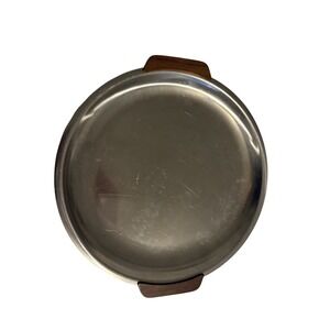 Stelton‎ Denmark Stainless MCM Cocktail Tray Wood Handles 15.25" Danish Mod VTG